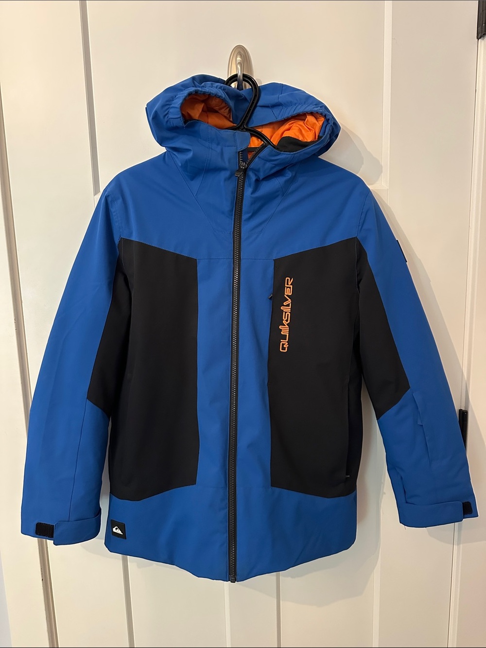 Quiksilver Boys' Blue, Black & Orange Hooded Winter Jacket